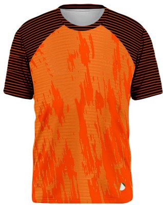 THE BLAZZE Boys & Girls Typography, Printed Polyester Regular T Shirt(Orange, Pack of 1)