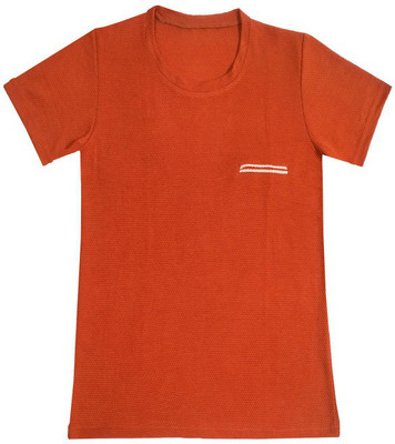 KAVYA Boys Solid Polyester Regular T Shirt(Orange, Pack of 1)