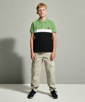 KILLER Boys Printed Pure Cotton Regular T Shirt(Green, Pack of 1)