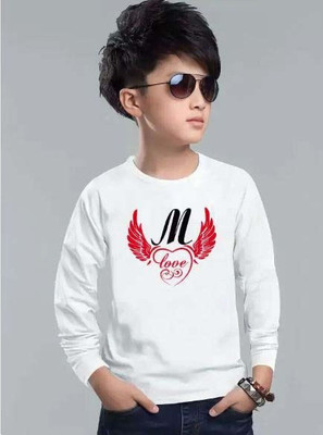 GPGARMNETS Boys Printed Polyester Regular T Shirt(White, Pack of 1)
