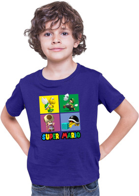 Printabulous Boys & Girls Printed Pure Cotton Regular T Shirt(Black, Pack of 1)
