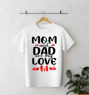 Trending Mahi Fashion Boys & Girls Printed Cotton Blend Regular T Shirt(White, Pack of 1)