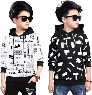 LILBITS Boys Printed Cotton Blend Regular T Shirt(Multicolor, Pack of 2)