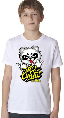 THEVENUS Boys Printed Pure Cotton Regular T Shirt(White, Pack of 1)