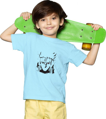 Mahifashion trend Boys Printed Polyester Oversized T Shirt(Green, Pack of 1)
