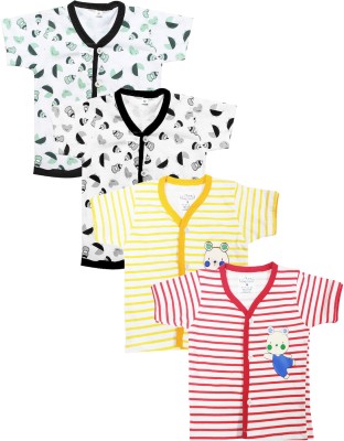 babeezworld Baby Boys & Baby Girls Printed Pure Cotton T Shirt(Multicolor, Pack of 4)