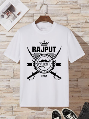 KPPRINT Boys & Girls Printed Cotton Blend Regular T Shirt(White, Pack of 2)
