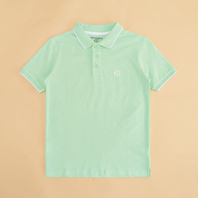 Pantaloons Junior Boys Printed Pure Cotton Regular T Shirt(Green, Pack of 1)