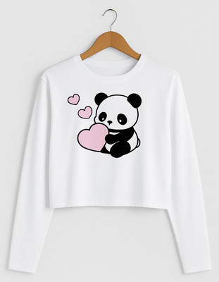 Prinsoo Girls Casual Cotton Blend Crop Top(White, Pack of 1)