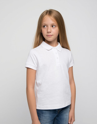 HouseOfCommon Baby Girls Solid Pure Cotton Regular T Shirt(White, Pack of 1)