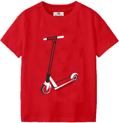 Tripcolos Collection Baby Boys & Baby Girls Printed Cotton Blend Regular T Shirt(Red, Pack of 1)