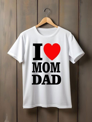 KPPRINT Boys & Girls Printed Cotton Blend Regular T Shirt(White, Pack of 1)