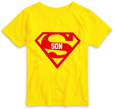 RAINBOWTEES Boys Printed Pure Cotton Regular T Shirt(Yellow, Pack of 1)