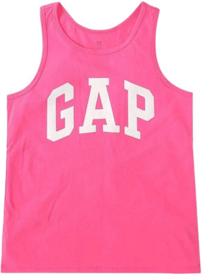 GAP Girls Graphic Print Organic Cotton Regular T Shirt(Pink, Pack of 1)