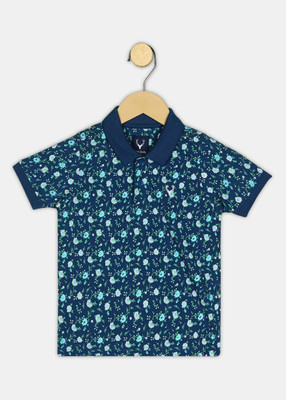 Allen Solly Junior Boys Printed Polycotton Regular T Shirt(Red, Pack of 1)