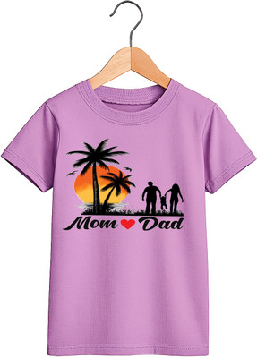 YI FASHION Boys Printed Polyester Regular T Shirt(Purple, Pack of 1)