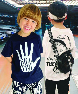 NICK AND JONES Boys & Girls Printed Pure Cotton Oversized T Shirt(Multicolor, Pack of 2)