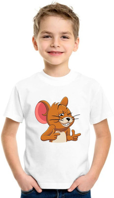 Shubham designer gallery Baby Boys & Baby Girls Printed Cotton Blend Regular T Shirt(White, Pack of 1)