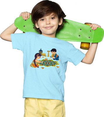 MH FASHION TRENDS Boys Graphic Print Pure Cotton Oversized T Shirt(White, Pack of 1)