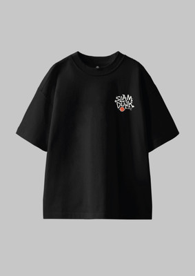 Codez Boys Printed Pure Cotton Oversized T Shirt(Black, Pack of 1)