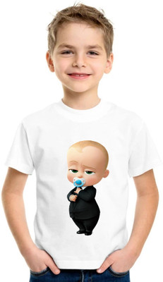 Dreamy Attire Baby Boys & Baby Girls Printed Polyester Regular T Shirt(White, Pack of 1)