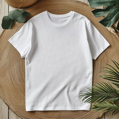 VJENTERPRISE Baby Boys & Baby Girls Solid Polyester Regular T Shirt(White, Pack of 1)