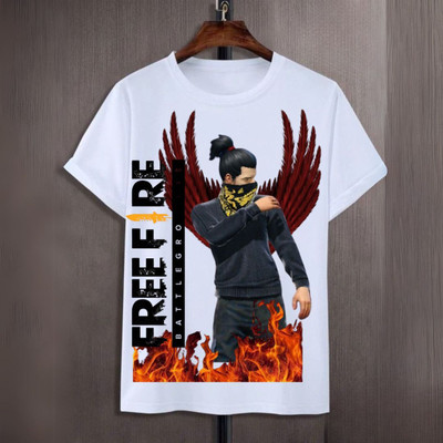 TDFASHIONNS Boys & Girls Printed Polycotton Regular T Shirt(White, Pack of 1)