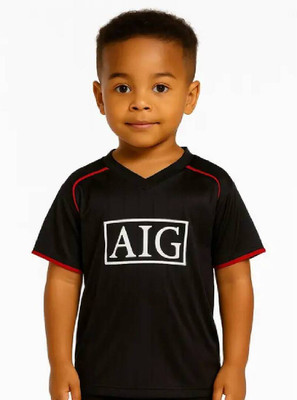 Playhard Boys & Girls Printed Polyester Regular T Shirt(Black, Pack of 1)