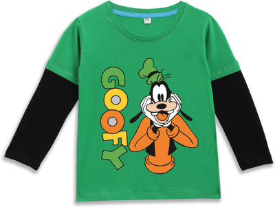 Superb Starling Baby Boys Printed Cotton Blend Regular T Shirt(Green, Pack of 1)