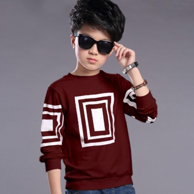 SUPERSQUAD Full Sleeve Chevron/Zig Zag Boys Sweatshirt