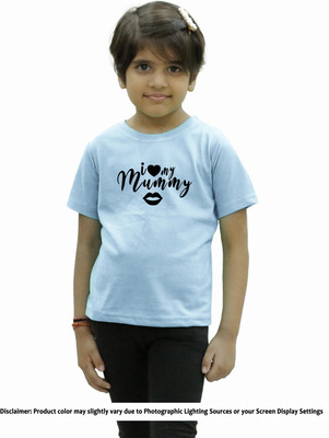 CHOMBOOKA Boys Typography Pure Cotton Regular T Shirt(Blue, Pack of 1)