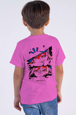 THINK Boys & Girls Printed Polycotton Regular T Shirt(Green, Pack of 1)