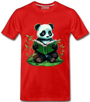 Print My Fashion Boys Printed Cotton Blend Regular T Shirt(Red, Pack of 1)