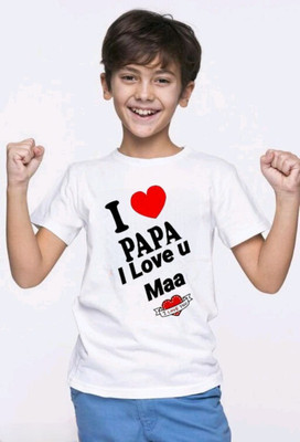 Dezin Boys Typography, Printed Polyester Regular T Shirt(Multicolor, Pack of 1)