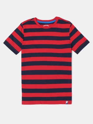 JOCKEY Boys Striped Cotton Blend T Shirt(Red, Pack of 1)