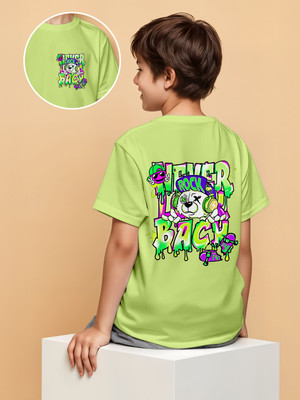 KILLER Boys Printed Pure Cotton Regular T Shirt(Green, Pack of 1)