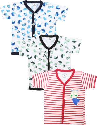 babeezworld Baby Boys & Baby Girls Printed Pure Cotton Regular T Shirt(Multicolor, Pack of 3)