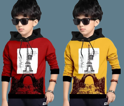 LILBITS Boys Graphic Print Cotton Blend Slim T Shirt(Multicolor, Pack of 2)