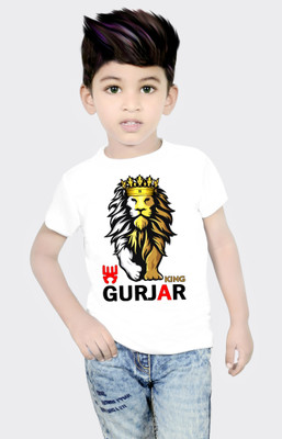 tifti Boys & Girls Graphic Print Cotton Blend Regular T Shirt(White, Pack of 1)