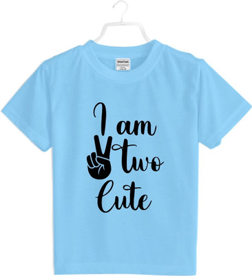 MH FASHION TRENDS Girls Typography, Printed Pure Cotton Oversized T Shirt(White, Pack of 1)