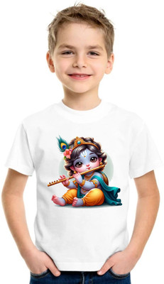 SNIFFY Baby Boys & Baby Girls Printed Polyester Regular T Shirt(White, Pack of 1)