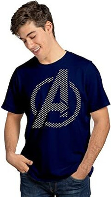 Feel Good Dorex Printed, Typography Men Round Neck Blue T-Shirt