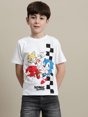 kidsville Boys Graphic Print Cotton Blend Regular T Shirt(White, Pack of 1)