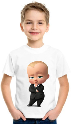 Dreamy Attire Baby Boys & Baby Girls Printed Polyester Regular T Shirt(White, Pack of 1)