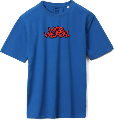 WEAR YOUR MIND Boys Graphic Print Pure Cotton Oversized T Shirt(Blue, Pack of 1)