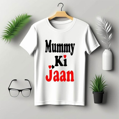 THEVENUS Boys & Girls Printed Pure Cotton Regular T Shirt(White, Pack of 1)