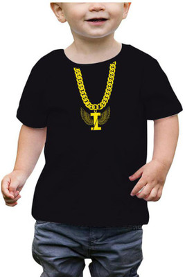 RAINBOWTEES Boys Printed Pure Cotton Regular T Shirt(Black, Pack of 1)