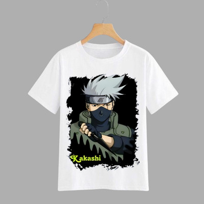CRYSTALSIFT Boys & Girls Printed Polycotton Regular T Shirt(White, Pack of 1)