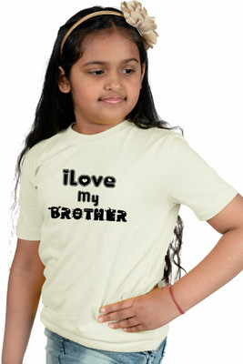 CHOMMBOOKA TREND Girls Typography Pure Cotton Regular T Shirt(Multicolor, Pack of 1)