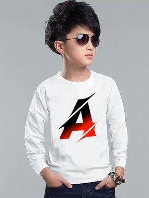 Mitchell Style Boys Graphic Print Polyester Regular T Shirt(White, Pack of 1)
